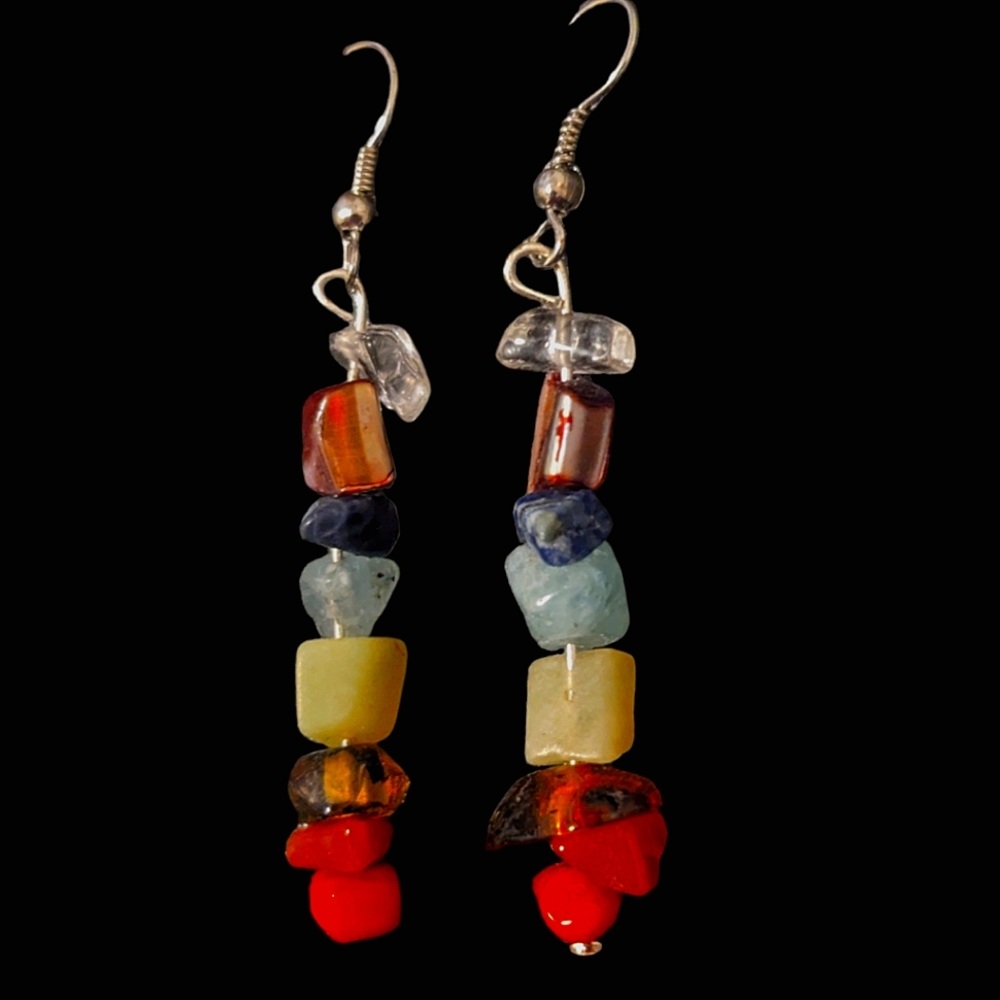 Chakra Natural Stone Earrings